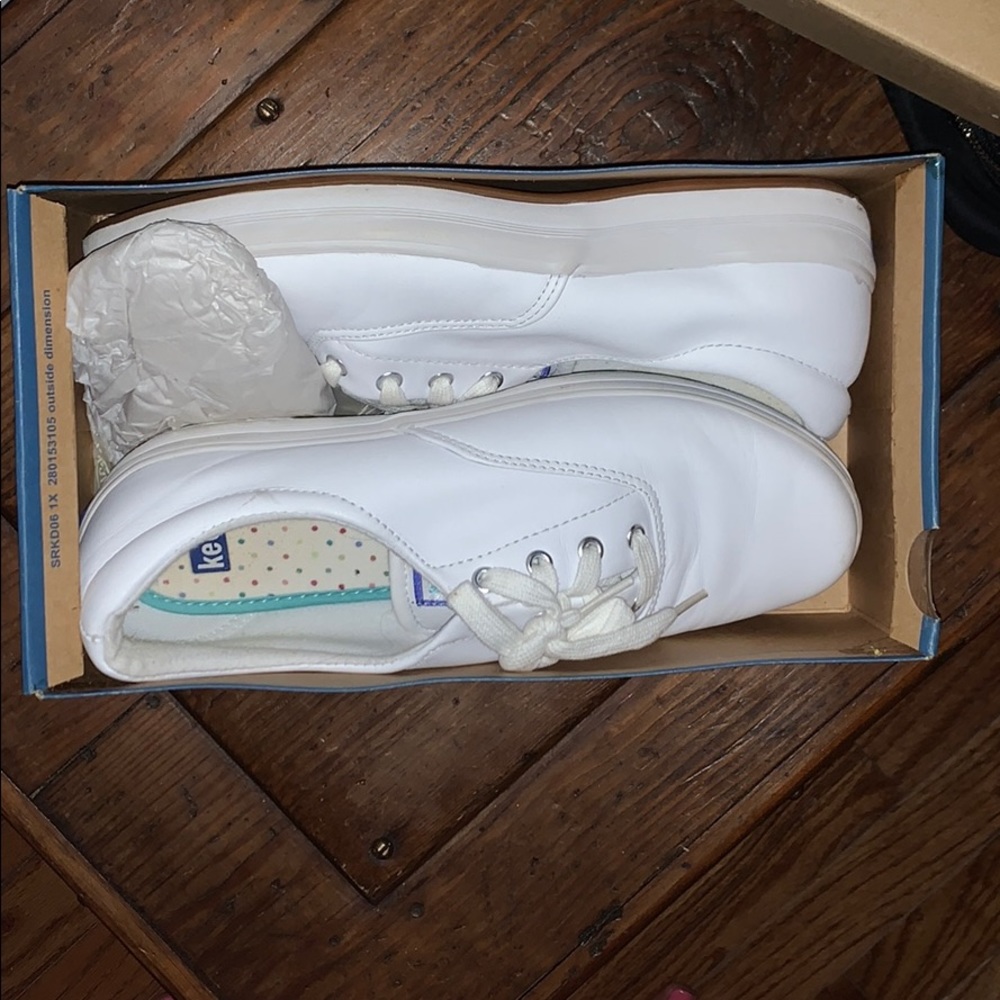 Vintage White Leather Keds
